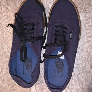 Navy blue bubble gum bottom vans
